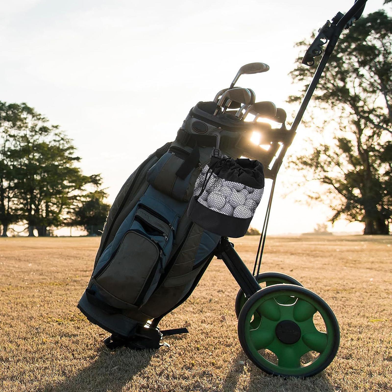 Golf Equipment Store - ゴルフボール巾着バッグ 巾着多目的コレクターコンテナ スポーツ用品袋 収納キャリア ゴルフティーホルダーポーチ