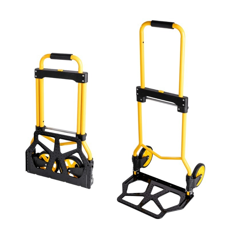 Pull Cart Fold - 折りたたみ式ハンドトラック、軽量で持ち運び可能なカート、引っ越し、買い物、荷物用、折りたたみ式ユーティリティワゴン