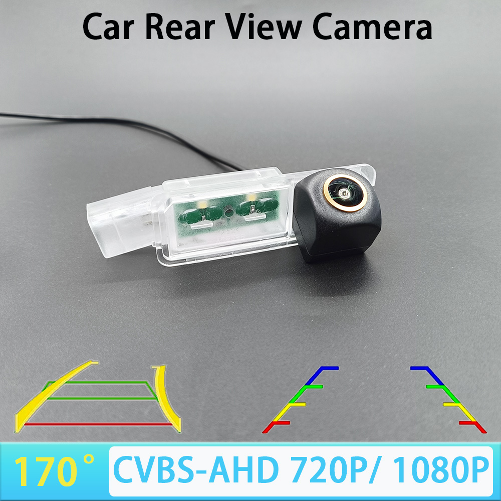 Golf Equipment Used - 170度AHD 1080P CVBS車載リアビューカメラ VWゴルフ、パサート、セアト・イビサMK3/MK4/MK5、トレド、アルテアXL、レオン用 軌跡/ルーラー表示付き