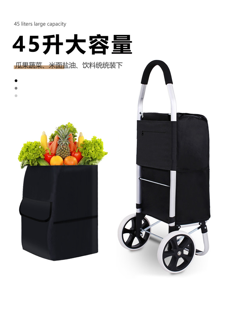 Pull Cart Fold - 階段昇降ショッピングカート 小型牽引カート 高齢者向け 折りたたみ式 ポータブル 軽量トロリー