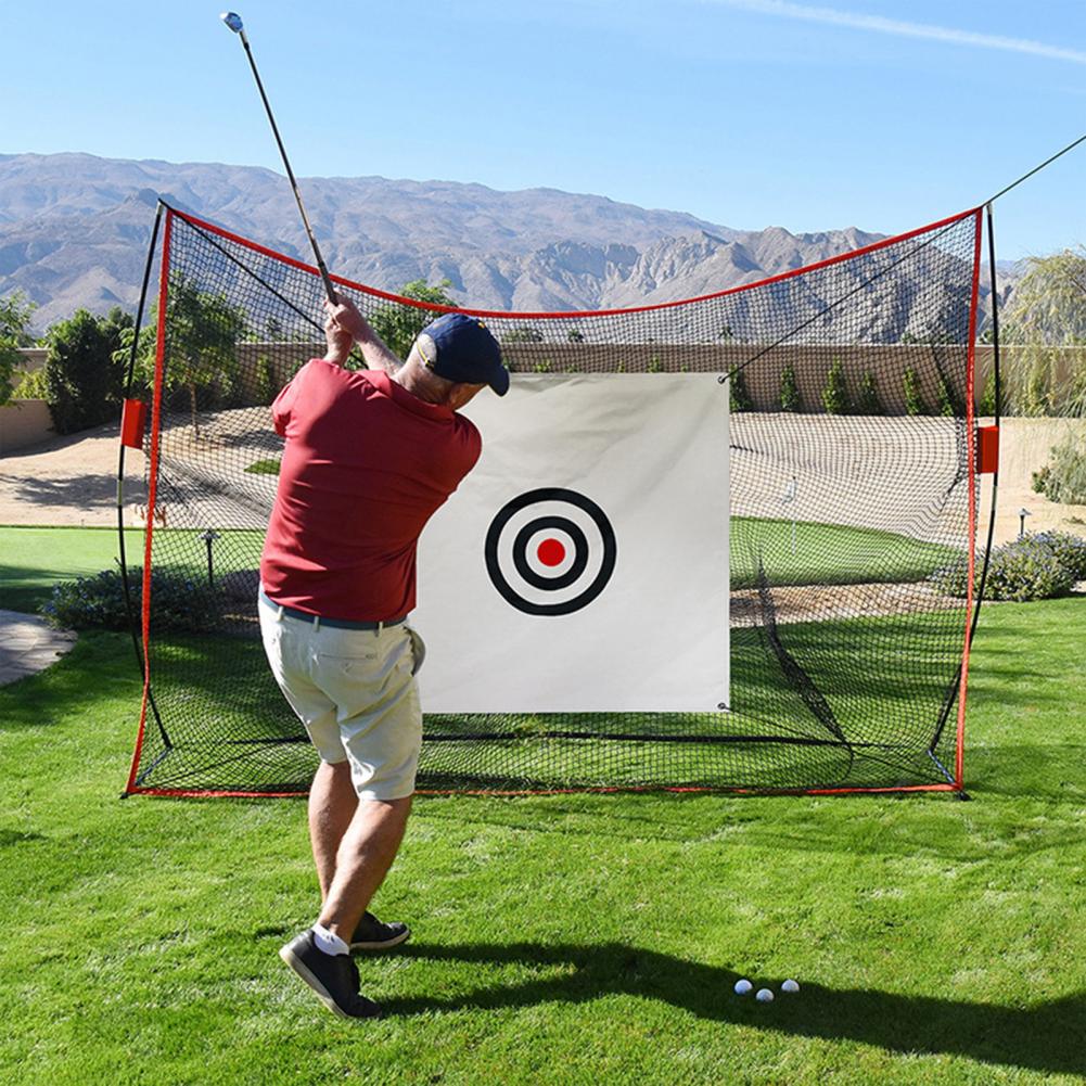 Practice Net Hitting - 屋内屋外ゴルフトレーニングターゲット、ゴルフ用ストラップ付きネット交換用ヒッティング練習布