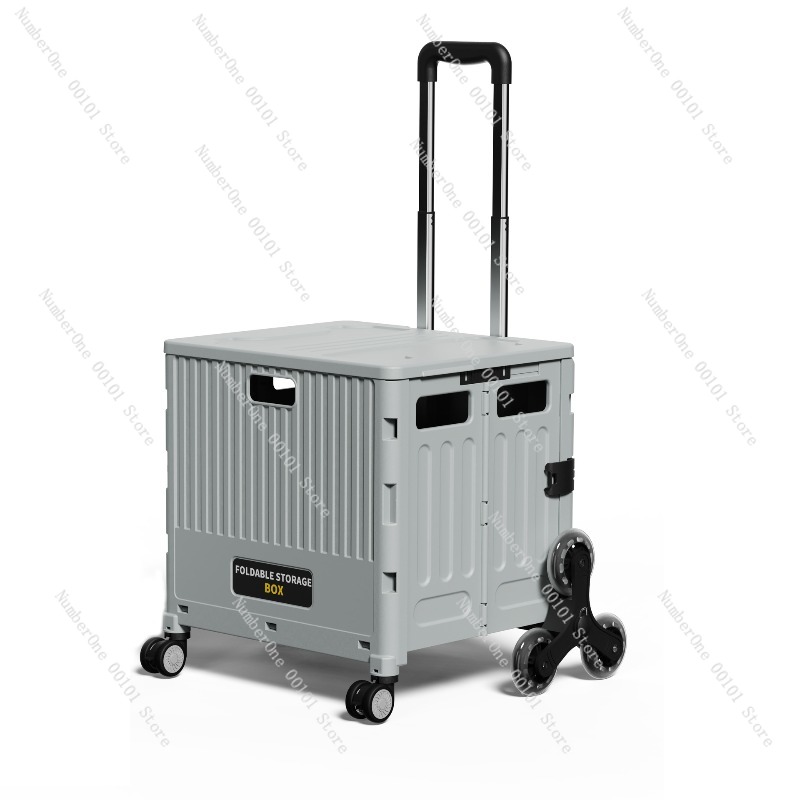 Pull Cart Fold - 家庭用多機能折りたたみショッピングカート軽量ポータブル食料品トロリープルロッドユーティリティトレーラーマーケットストール