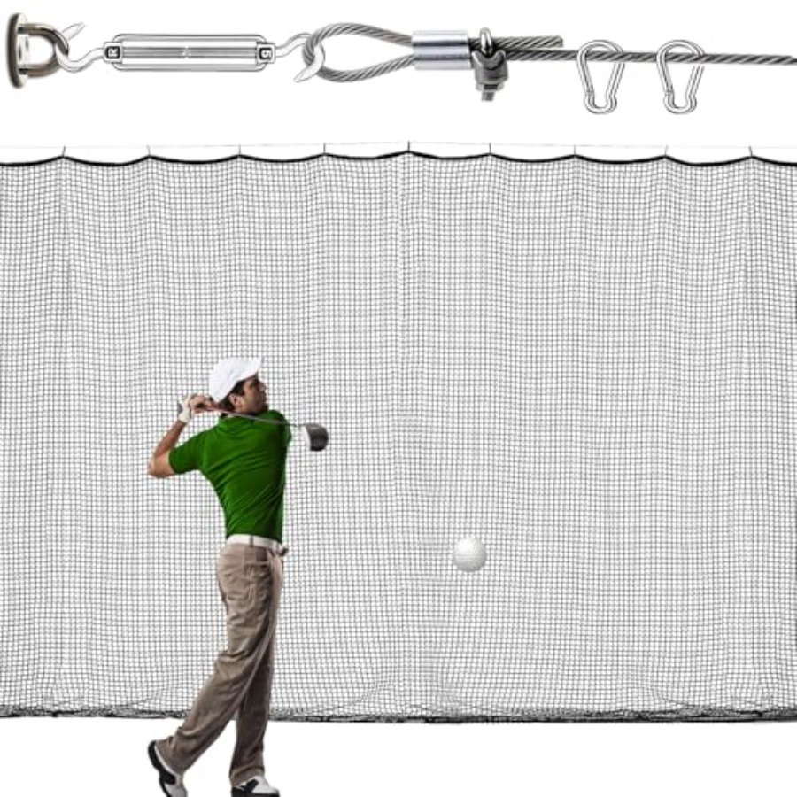 Practice Net Hitting - ゴルフ練習ネット、// ゴルフヒッティングハンギングキット、裏庭やガレージ用のスポーツ練習用バリアネット、屋内/屋外DIYスポーツ用