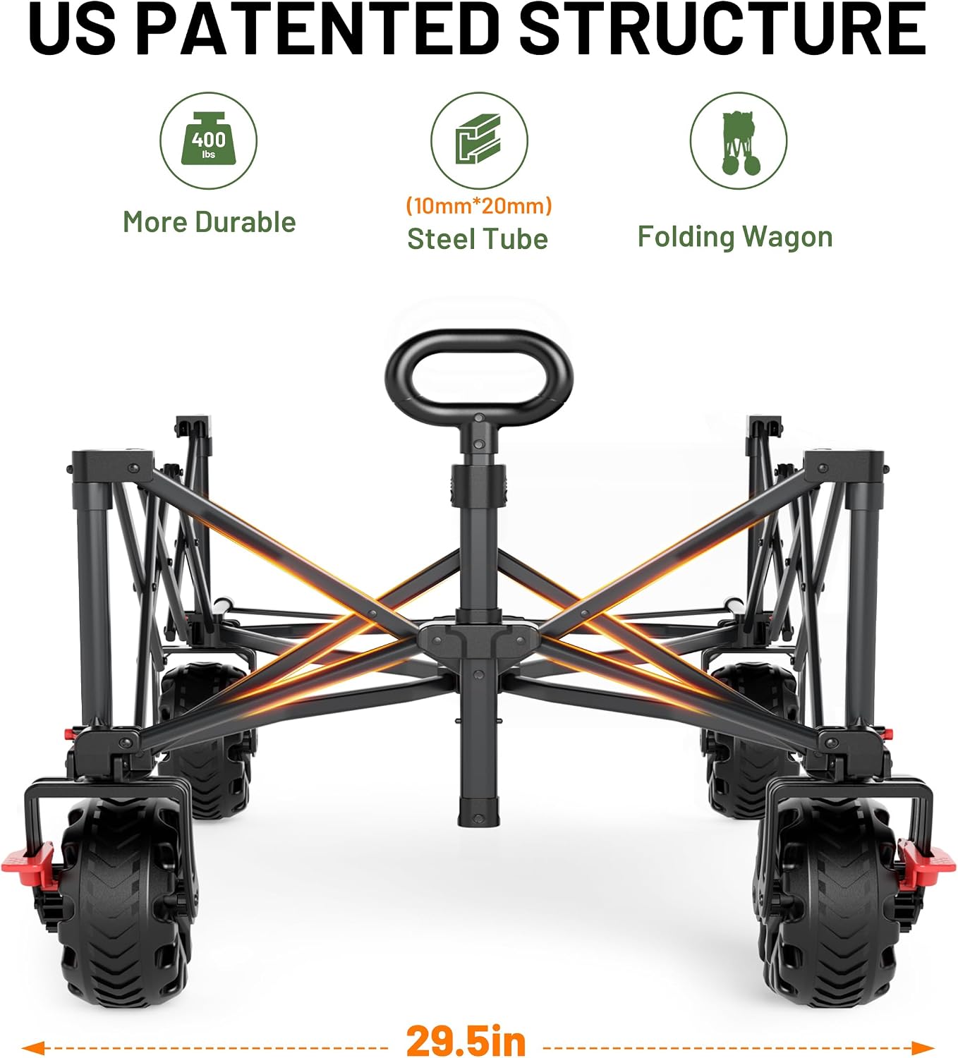 特大ヘビーデューティーワゴンカート、ドロップダウンテールゲー - Pull Cart Fold のレビューと価格