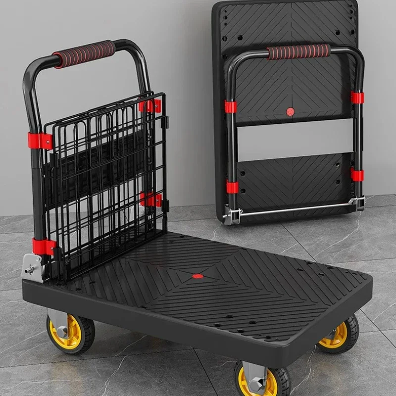 家庭用品 フェンス付きフラットベッドカート 折りたたみ式静音 - Pull Cart Fold のレビューと価格