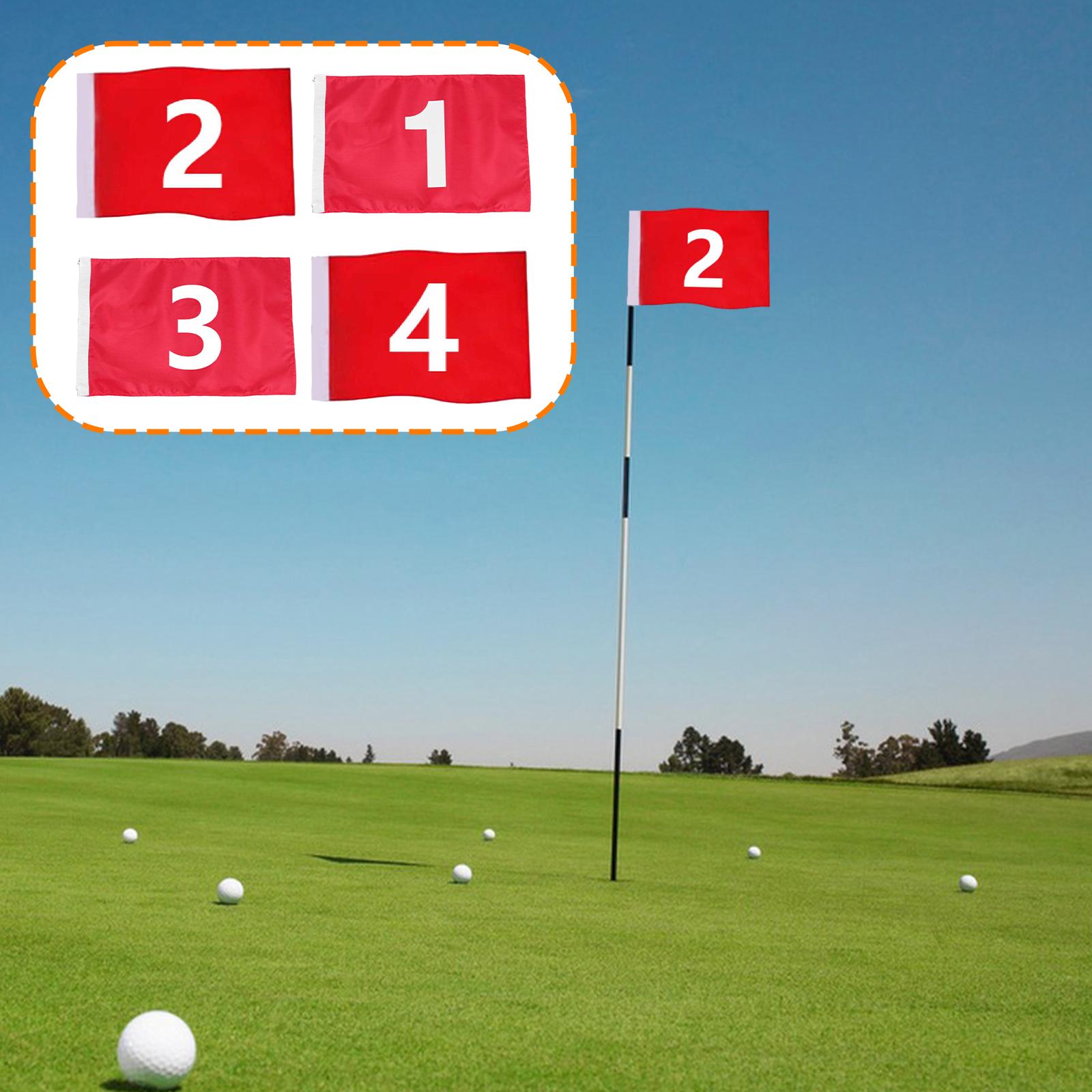 耐久性のある生地のゴルフフラッグ 大型番号付き赤色マーカー  - Practice Equipment For Golf のレビューと価格