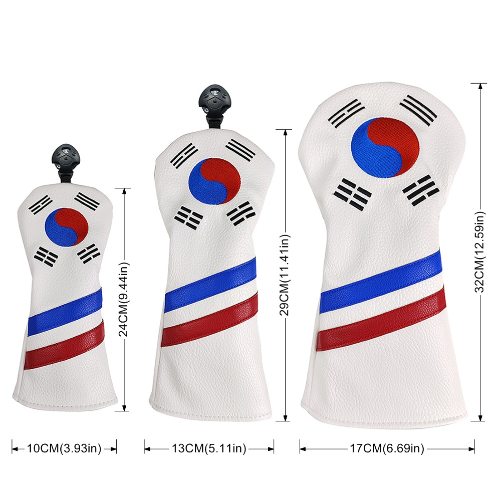 韓国愛国ゴルフヘッドカバーセット - ユニークなデザインのア - Golf Equipment Storage のレビューと価格