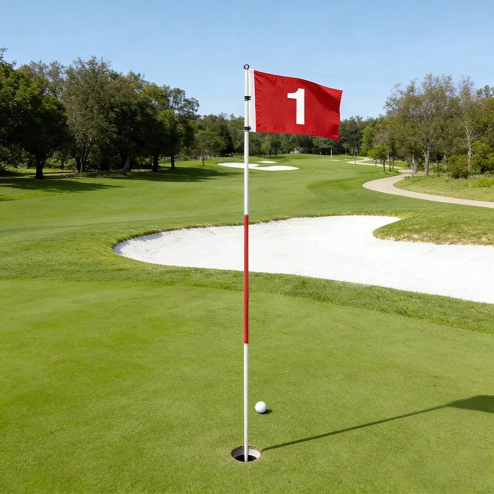 ゴルフフラッグポール 明るい赤色のターゲットフラッグマーカー - Practice Equipment For Golf のレビューと価格