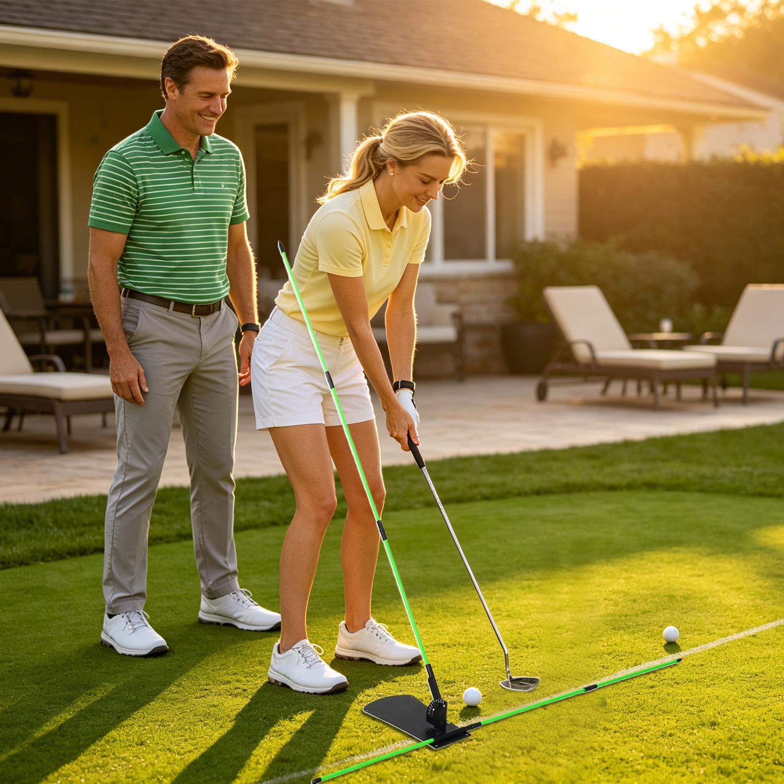 ゴルフアライメントスティック パッティング角度調整可能な練習 - Practice Equipment For Golf のレビューと価格