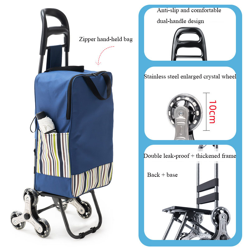 35L大容量手引きカート折りたたみ階段昇降台車防水ポータブル - Pull Cart Fold のレビューと価格
