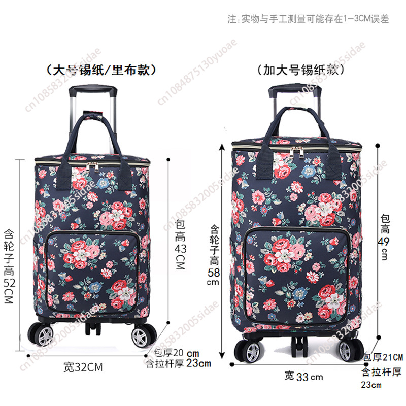 新しい食料品カート アルミホイル断熱・保存 家庭用ショッピン - Pull Cart Fold のレビューと価格